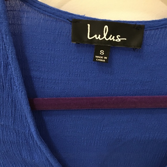 LAST CALL! Lulus Royal Blue Wrap Dress - Picture 9 of 9